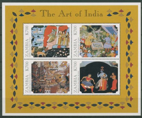 Sambia 1998 Indische Malerei 785/88 K postfrisch (C41808)