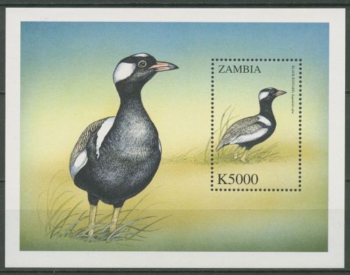Sambia 2000 Vögel Gackeltrappe Block80 postfrisch (C41811)