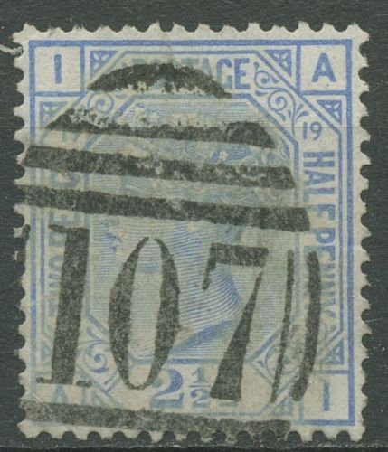 Großbritannien 1880 Königin Victoria 2 1/2 Pence, 51 Platte 19 gestempelt