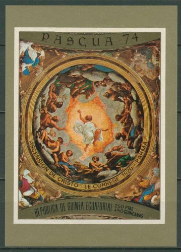 Äquatorialguinea 1974 Ostern Gemälde Block 97 postfrisch (C41820)