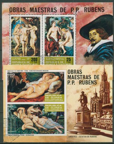 Äquatorialguinea 1973 Gemälde Peter Paul Rubens Block 78/79 gestempelt (C41821)