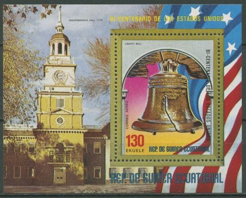 Äquatorialguinea 1975 200 J. Unabhängigkeit d. USA Block 168 postfrisch (C29830)