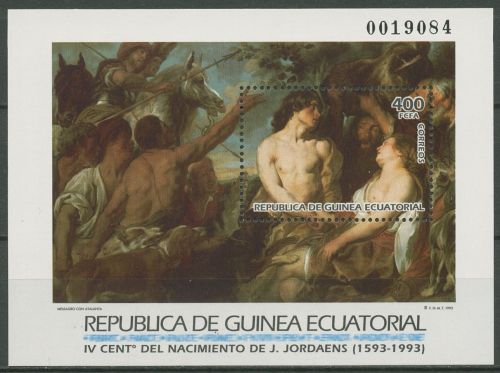 Äquatorialguinea 1993 Gemälde von Jordaens Block 324 postfrisch (C29843)