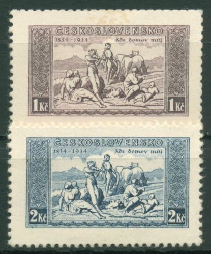 Tschechoslowakei 1934 100 Jahre Nationalhymne 330/31 x ungebraucht ohne Gummi