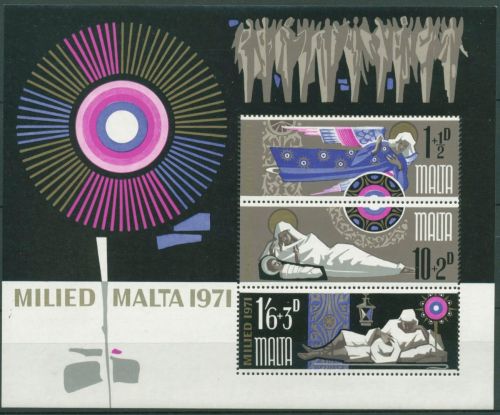 Malta 1971 Weihnachten Block 1 postfrisch (C64205)