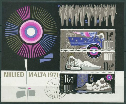 Malta 1971 Weihnachten Block 1 gestempelt (C64206)