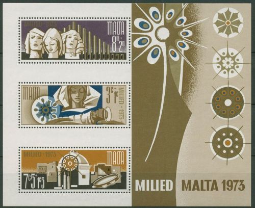 Malta 1973 Weihnachten Block 3 postfrisch (C90465)