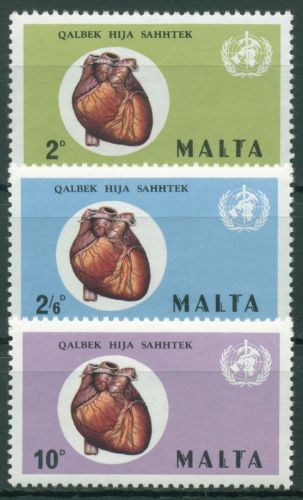 Malta 1972 Welt-Herz-Monat WHO 436/38 postfrisch