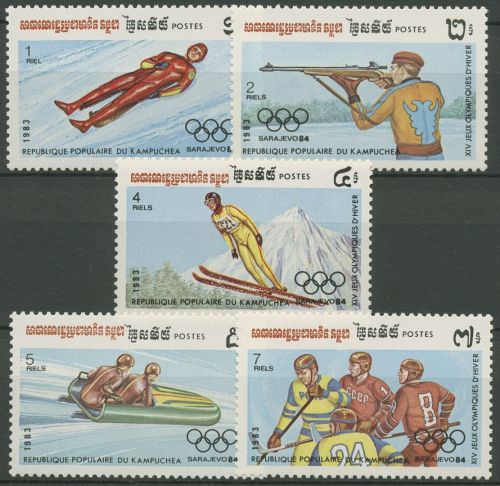 Kambodscha 1983 Olympische Winterspiele Sarajevo 517/21 postfrisch