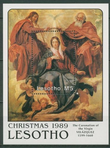 Lesotho 1989 Weihnachten Gemälde Block 69 postfrisch (C41845)
