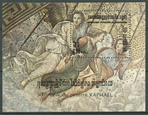 Kambodscha 1983 Raffael Gemälde Block 130 postfrisch (C64245)