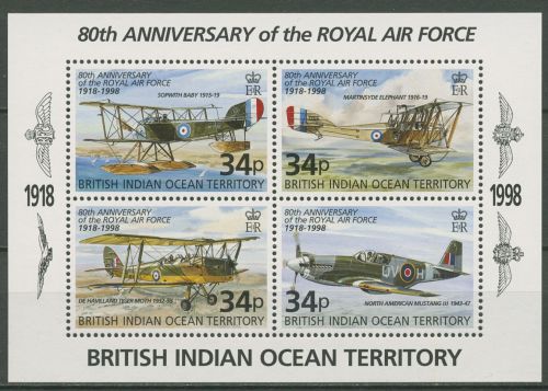 Brit. Territorium im Ind. Ozean 1998 Royal Air Force Block 11 postfrisch (C41862)
