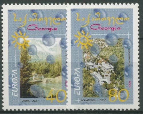 Georgien 2001 Europa CEPT Wasser Ritza-See 376/77 A postfrisch