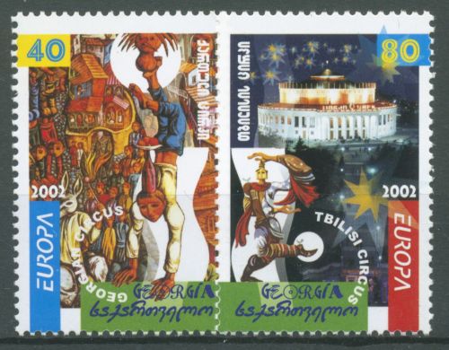Georgien 2002 Europa CEPT Zirkus 397/98 A postfrisch