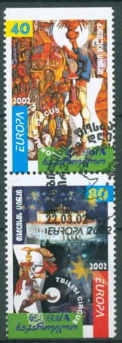 Georgien 2002 Europa CEPT Zirkus 397/98 Do/Du gestempelt