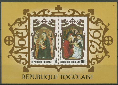 Togo 1973 Weihnachten Gemälde Block 80 postfrisch (C41881)