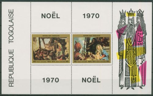 Togo 1970 Weihnachten Gemälde von Botticelli Block 52 postfrisch (C41889)