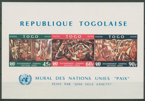 Togo 1967 Weltweite Abrüstung durch die UNO Block 30 postfrisch (C41894)