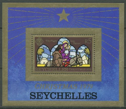 Seychellen 1979 Weihnachten Heilige Familie Block 12 postfrisch (C41905)
