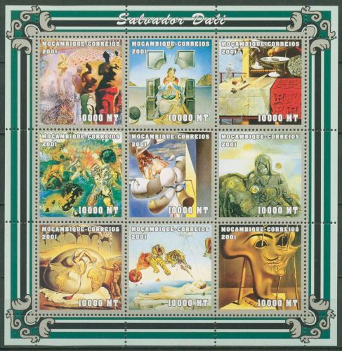 Mocambique 2001 Gemälde von Salvador Dali 2007/15 K postfrisch (C41909)