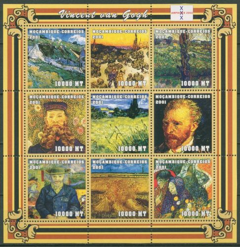 Mocambique 2001 Gemälde von Vincent van Gogh 2043/51 K postfrisch (C41908)