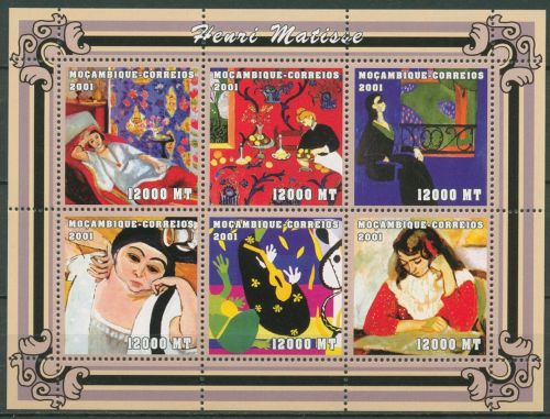 Mocambique 2001 Gemälde von Henri Matisse 2109/14 K postfrisch (C41913)