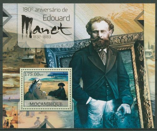 Mocambique 2012 Gemälde von Edouard Manet Block 648 postfrisch (C41921)