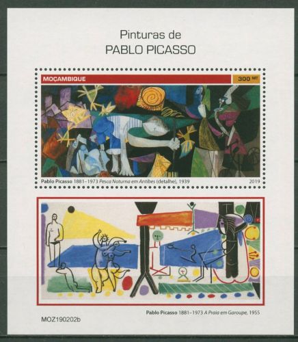 Mocambique 2019 Gemälde von Pablo Picasso Block 1485 postfrisch (C41936)