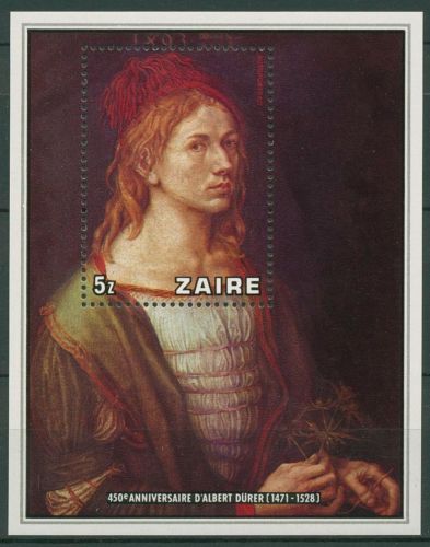 Kongo-Zaire 1978 Gemälde von Albrecht Dürer Block 21 postfrisch (C40857)