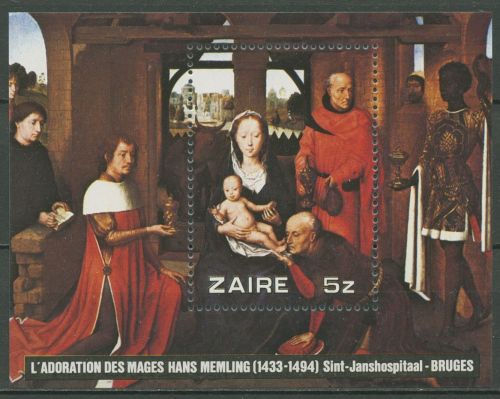 Kongo - Zaire 1979 Weihnachten Gemälde von Memling Block 30 postfrisch (C41937)