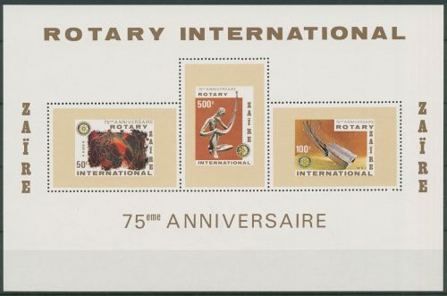 Kongo - Zaire 1980 75 Jahre Rotary International Block 37 postfrisch (C29715)