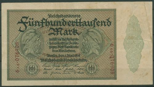 Dt. Reich 500000 Mark 1923, DEU-99e, gebraucht (K1340)