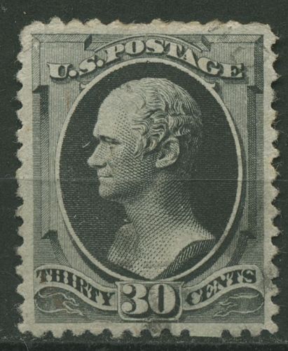 USA 1870 Politiker Alexander Hamilton 45 v gestempelt, Zahnfehler