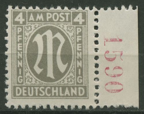 Bizone 1945 AM POST Deutscher Druck, Zähnung C, 18 C z r4 Bg.-Nr. postfrisch