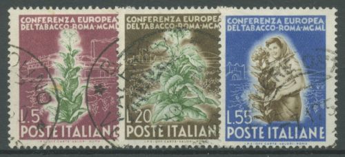 Italien 1950 Europäische Tabakkonferenz Rom 802/04 gestempelt