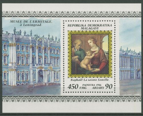 Madagaskar 1986 Gemälde der Eremitage Leningrad Block 33 postfrisch (C41973)