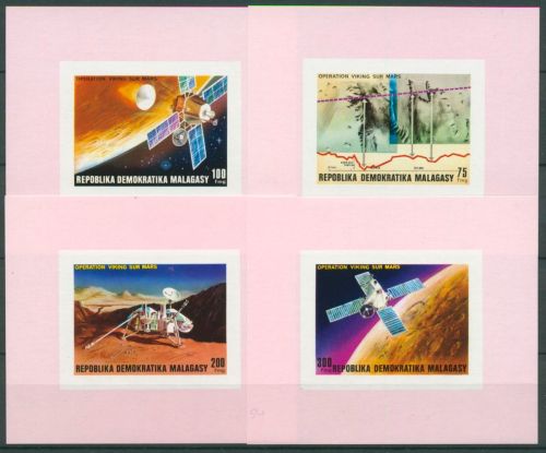 Madagaskar 1976 Raumfahrt Unternehmen VIking 814/17 B Blocks postfrisch (C24370)