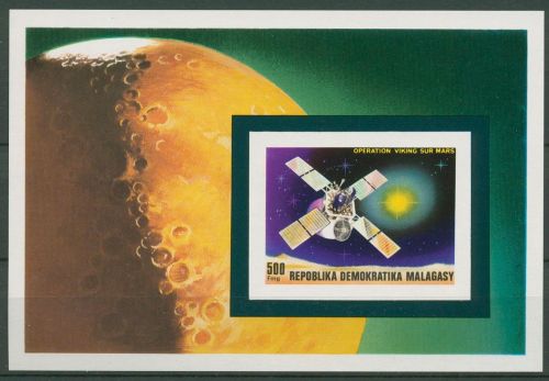 Madagaskar 1976 Raumfahrt Unternehmen VIking Block 15 B postfrisch (C41995)