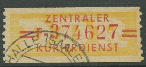 DDR 1958 Wertstreifen für den ZKD 17 F gestempelt