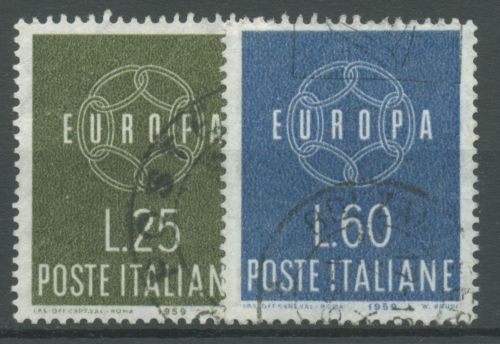 Italien 1959 Europa CEPT Kette 1055/56 gestempelt