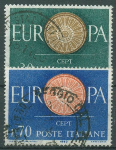 Italien 1960 Europa CEPT Wagenrad 1077/78 gestempelt