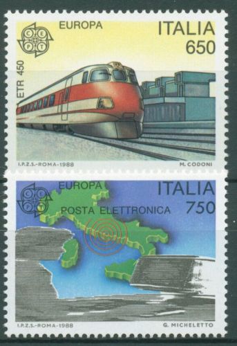 Italien 1988 Europa CEPT Transport/Kommunikation Eisenbahn 2043/44 postfrisch