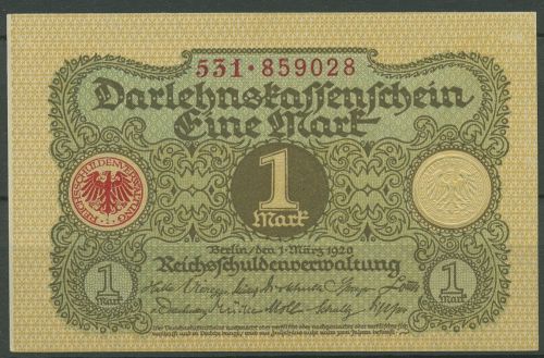 Dt. Reich 1 Mark 1920, DEU-189 kassenfrisch (K1084)