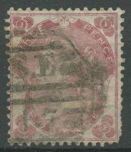 Großbritannien 1862 Königin Victoria 3 Pence, 18 gestempelt, Fehler