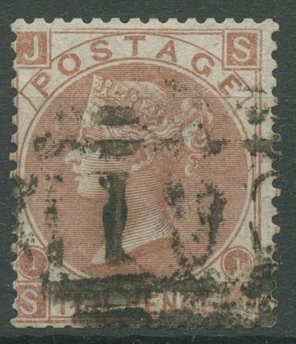 Großbritannien 1867 Königin Victoria 10 Pence, 32 Platte 1 gestempelt