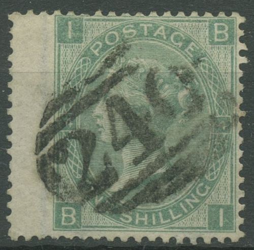 Großbritannien 1865 Victoria 1 Shilling, 27 Platte 4 gestempelt