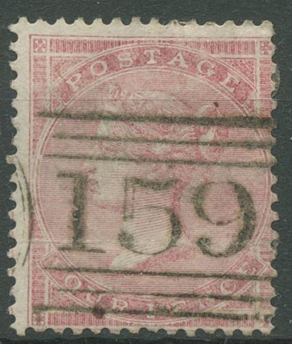 Großbritannien 1855 Königin Victoria 4 Pence, 13 Z gestempelt, kl. Fleck