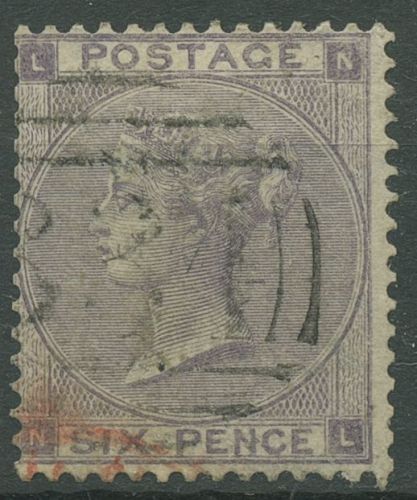 Großbritannien 1862 Königin Victoria 6 Pence, 20 I gestempelt
