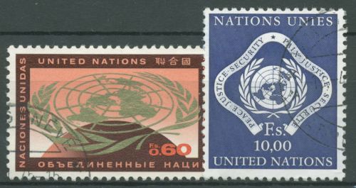 UNO Genf 1970 UNO-Emblem 9/10 gestempelt
