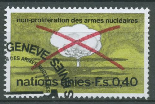UNO Genf 1972 Kernwaffensperrvertrag 23 gestempelt